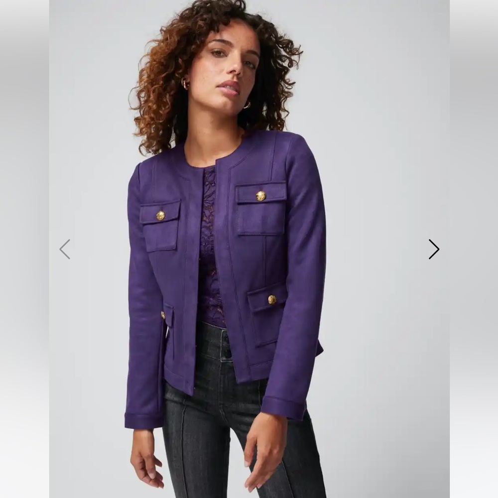 WHBM Ultra Suede Stylist Jacket